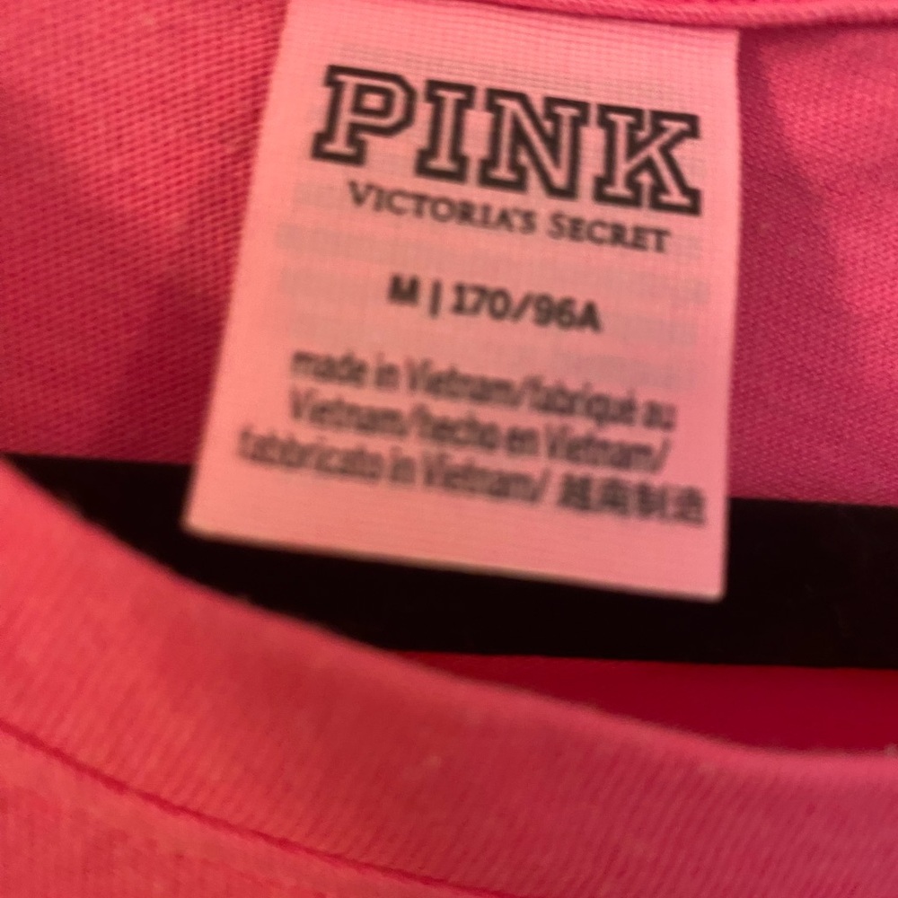 PINK Victoria's Secret Bright Pink Tee - Picture 3 of 3